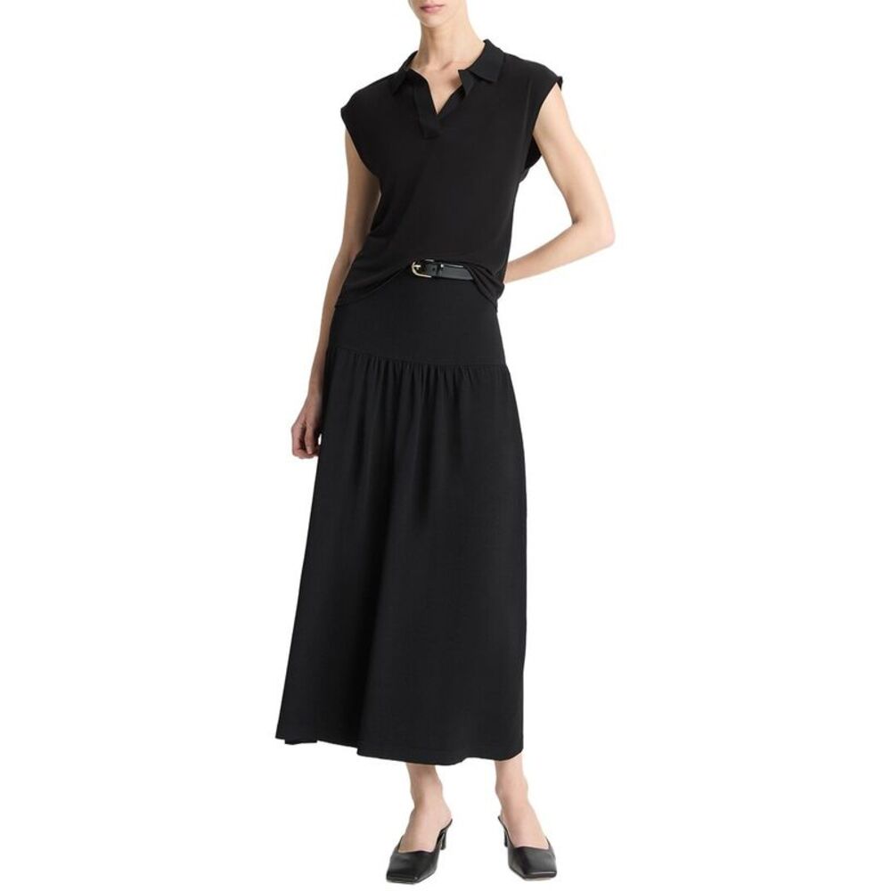 Vince Womens  Cap Sleeve Polo Shirt - Picture 3 of 4